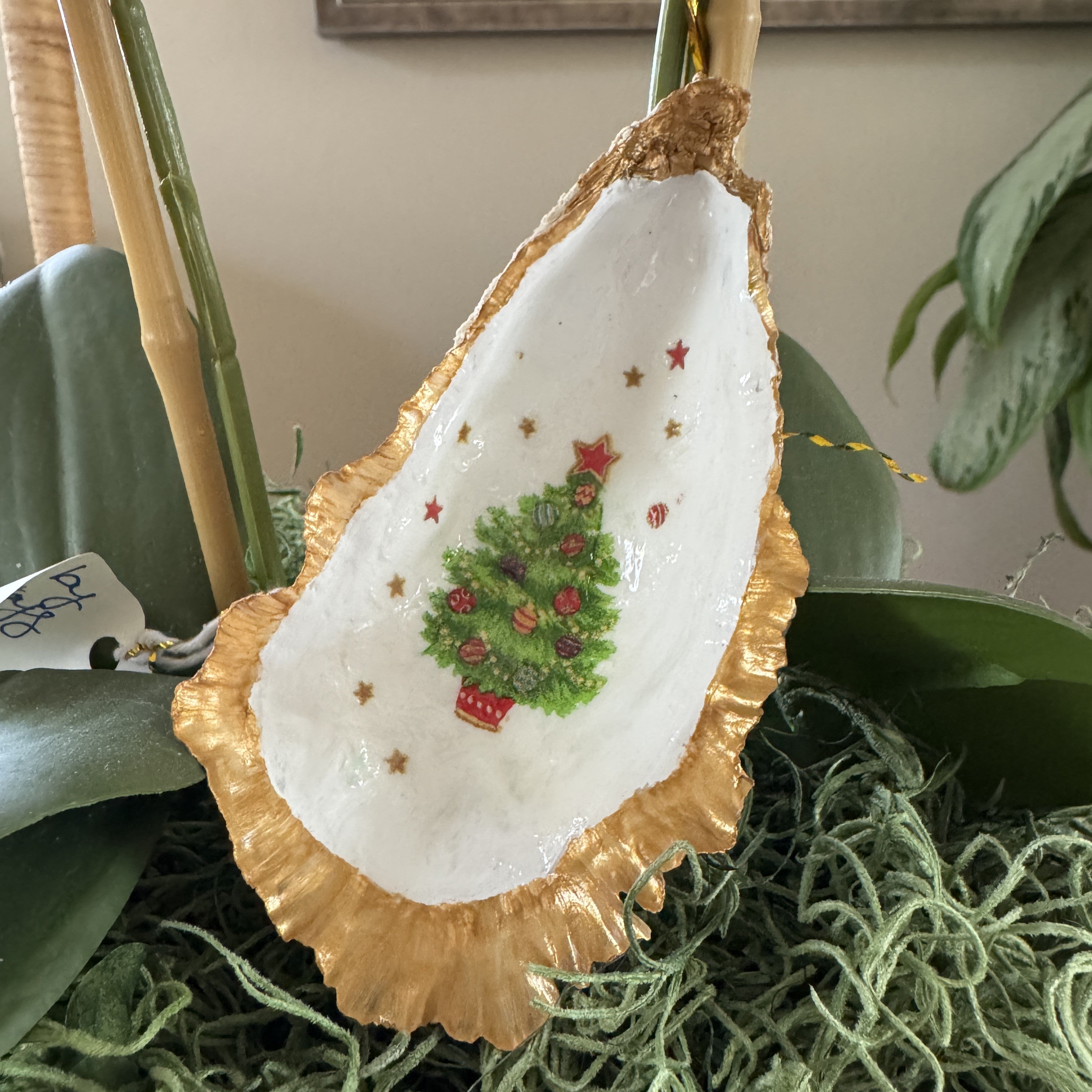 Christmas Tree Decoupage Ring Dish, made by CYP staff